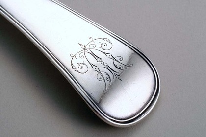 Danish Antique Silver Serving Spoon - Exceptional size